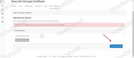 Créer un nouveau certificat Lets Encrypt Créer un nouveau certificat Lets Encrypt