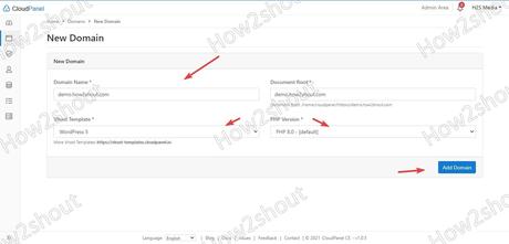 Ajouter un nouveau panneau de configuration des détails du domaine Ajouter un nouveau panneau de configuration des détails du domaine