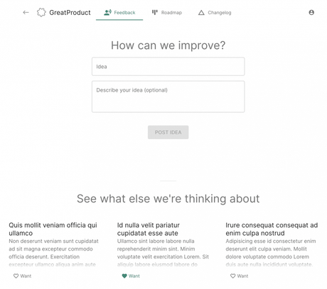 ClearFlask – solution opensource de collecte de feedback produit et partage de roadmap