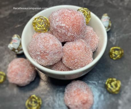 Truffes girly aux biscuits roses de Reims recette facile
