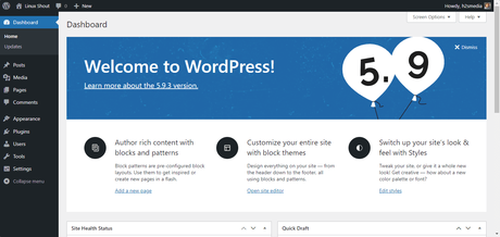 CMS WordPress installé sur Ubuntu 22.04 Jammy Linux CMS WordPress installé sur Ubuntu 22.04 Jammy Linux