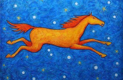 Night sky star horse