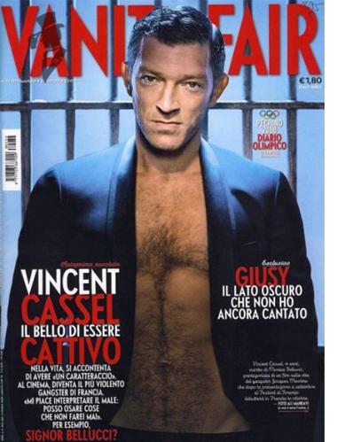 Vincent Cassel en couverture du Vanity Fair italien