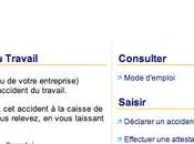 pour télédéclaration d'accident travail