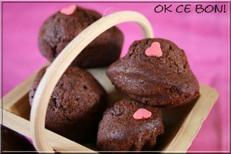 Madeleines chocolat au coeur de spéculoos