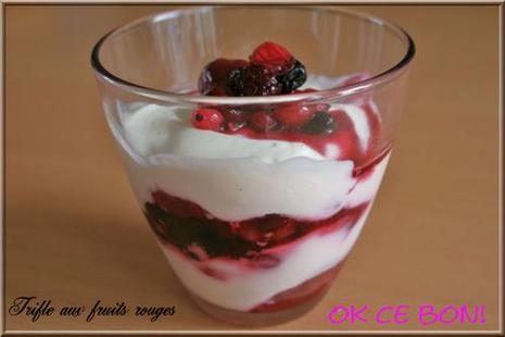 Trifle de fromage frais aux fruits rouges