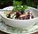 Salade courgettes, jambon fumé chèvre vinaigrette mûres