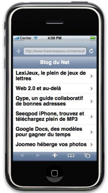 Lisez le Blog du Net sur votre iPhone