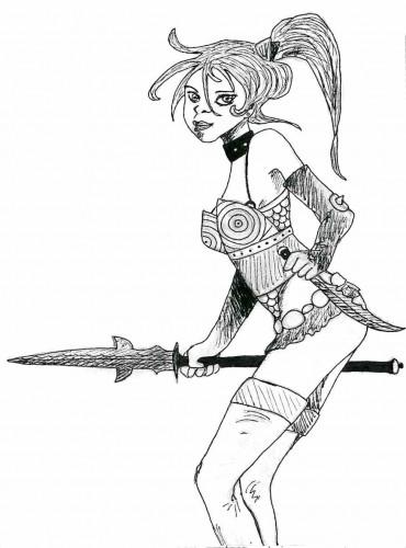 dessin - elfe combattante (07-2008).jpg