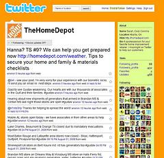 Ouragan Gustave: Home Depot sur Twitter