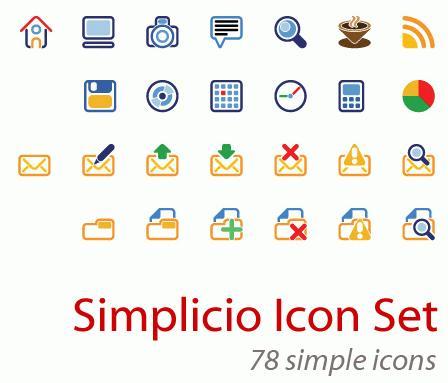 Icones: Simplicio 78 icones gratuit