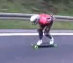 vidéo skateboard 100 km/h autoroute allemande