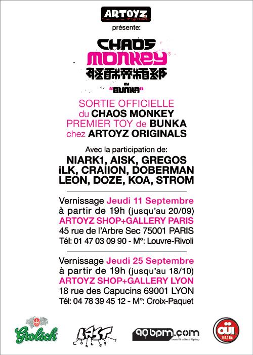 CHAOS MONKEY by BUNKA // Sortie le 11 Septembre (Release + expos)