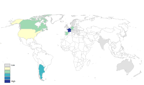 World names, la carte des noms de famille