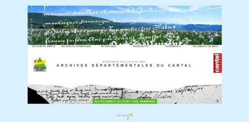 Les archives du Cantal disponible sur Internet gratuitement