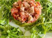 Tartare tomates, thon, avocat