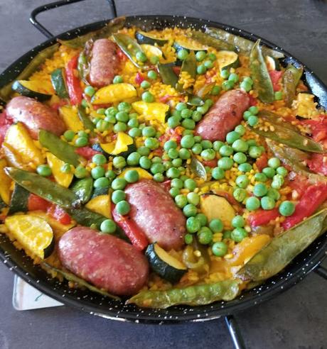 Riz à la valencienne aux petits légumes et au safran Riz à la valencienne aux petits légumes et au safran