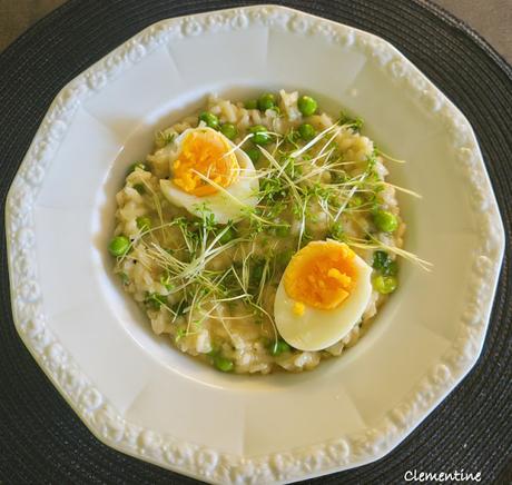Risotto crémeux au parmesan et cresson alénois Risotto crémeux au parmesan et cresson alénois