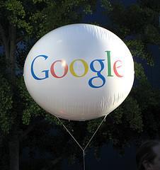 Floating Google Balloon