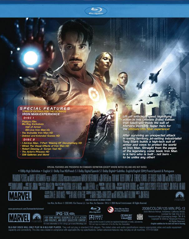 Ironman: Le Blu-ray