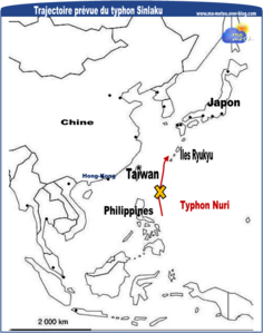 Pacifique ouest] Le typhon Sinlaku menace Taïwan, Îles Ryukyu et Japon