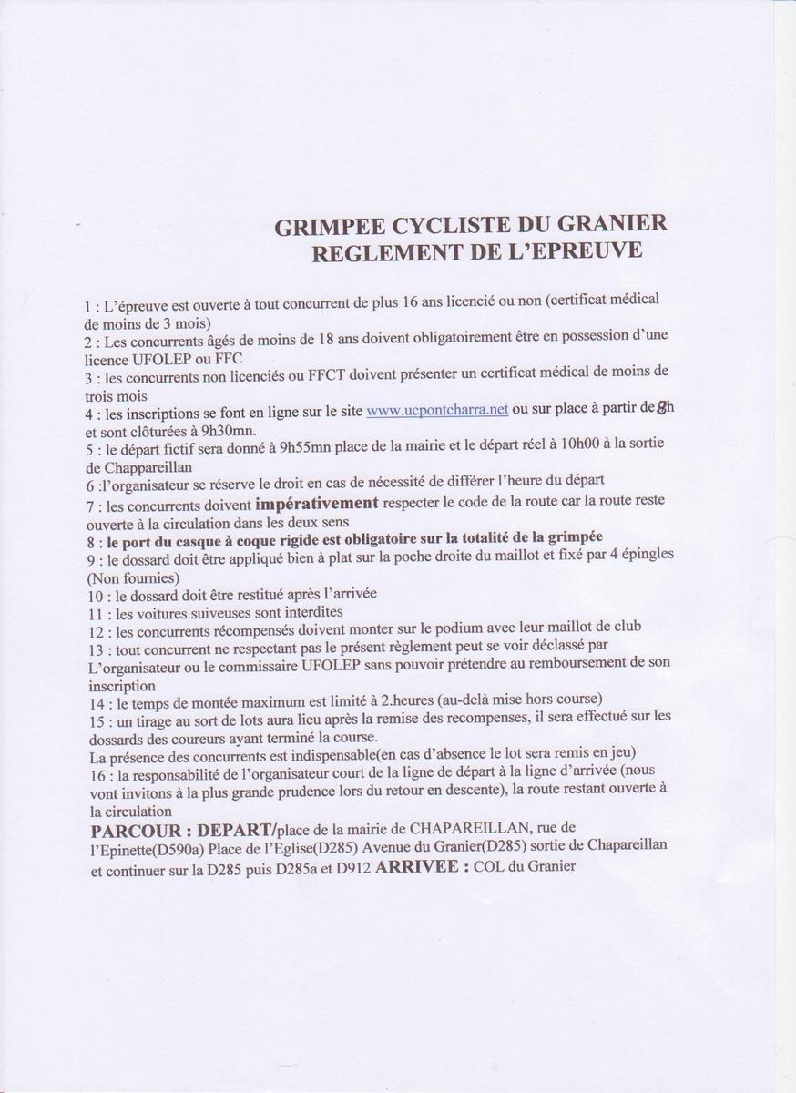 Montée Chronométrée Cycliste du Granier