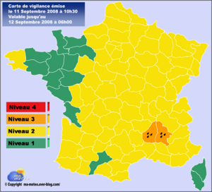 [Vigilance] Episode orageux et pluvieux sur l'Ardèche et la Drôme