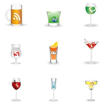 Icones: Cheers set d’icones alcoliques