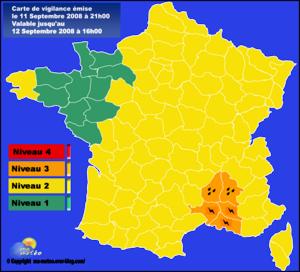[Vigilance orange] Episode orageux sur le sud de la Vallée du Rhône
