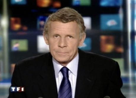 Capture d'écran réalisée le 9 juin 2008 du journaliste Patrick Poivre d'Arvor présentant le journal télévisé de TF1.