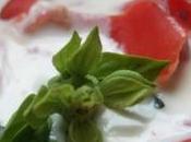 Tiramisu tomate, basilic fougasse lardons