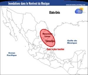 [Mexique] Pluies diluviennes et inondations dans le nord-est du pays