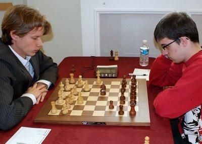  Jan Werle et Maxime Vachier-Lagrave au championnat d'échecs 2008 de l'EU