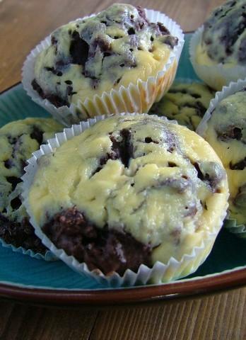 Muffins bicolore au chocolat noir & crème de ricotta