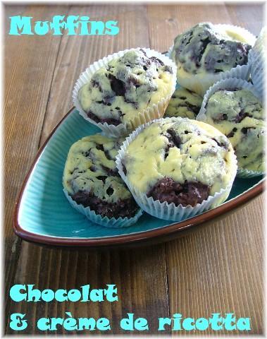 Muffins bicolore au chocolat noir & crème de ricotta