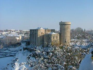 Le château de Guillaume le Conquérant l'hiver