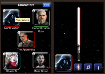 Lightsaber Unleashed sur lApp Store ! Transformez votre iPhone en sabre laser jedi