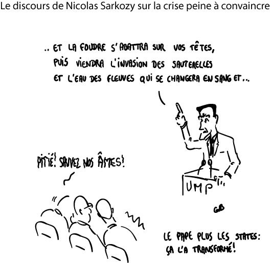 Le discours de Nicolas Sarkozy sur la crise peine à convaincre