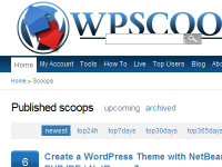 WpScoop un autre digg like dedie a Wordpress