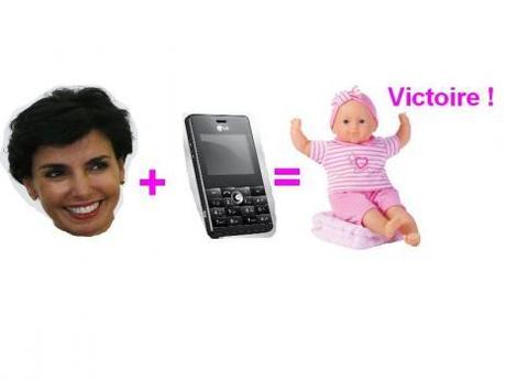 Rachida Dati, le téléphone et le bébé