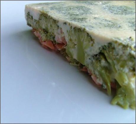 Flan de brocoli & saumon fumé
