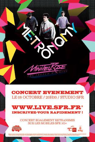 Recevez 2 invits pour Metronomy + Minitel Rose au studio SFR le Mercredi 8 octobre