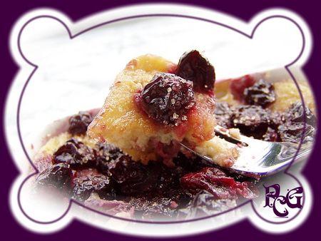 Gratin de brioche perdue aux griottes