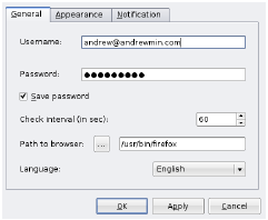 kgmailnotifier Le TOP 5 des notificateurs de mail