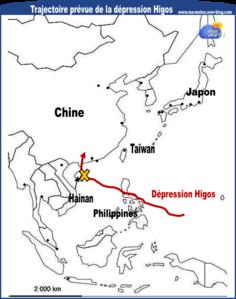 [Chine] Alerte orange : La tempête Higos touche Hainan et le Guangdong