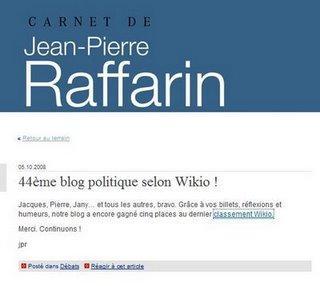 Jean-Pierre Raffarin et les blogs.