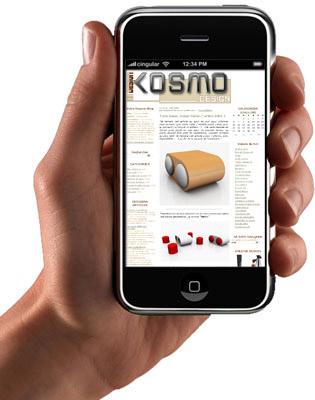 Nouveau!! Kosmo-design sur votre iPhone