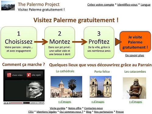 page d’accueil Palermo Project