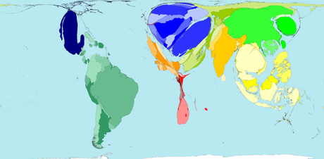 Cartographie + statistiques = Worldmapper