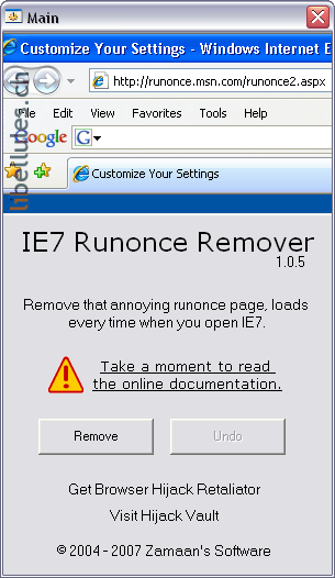 page accueil runonce